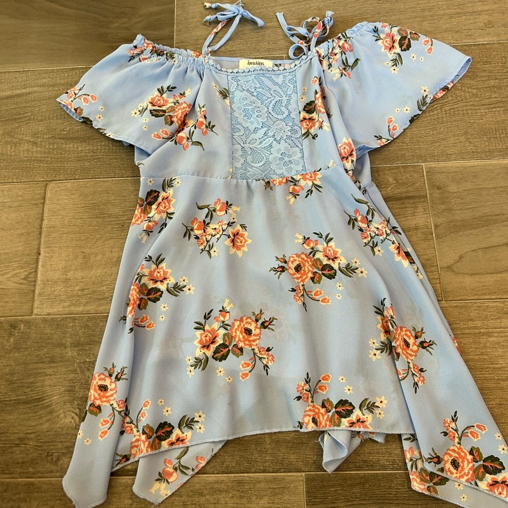 Girls Speechless Blue Blouse